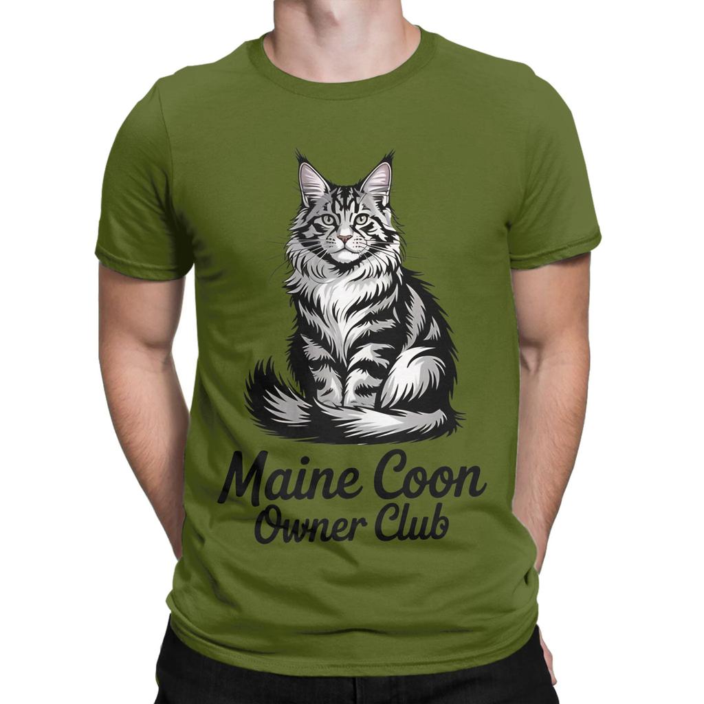 Main Coon Owner Club Novelty 100 Cotton TShirt maine coon Tees Tops For Unisex