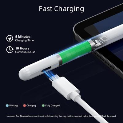 Стилус для Apple iPad с функцией распознавания ладони и индикатором заряда для iPad Pencil Accessories2025 2025 2025 2020 2019 2018 Pro Air Mi