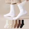 Male Autumn and Winter Vintage Pure Cotton Pure Color All Kinds of Anti Odor Sweat Absorption In The Tube Pile Socks
