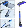 Extendable Ice Scraper Snow Brush 360-Degree Rotatable Brush Head Detachable Snow Removal Tool