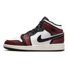 Детские кроссовки Air Jordan 1 Mid SE GS Wear-Away White Black Sail FB0568-006