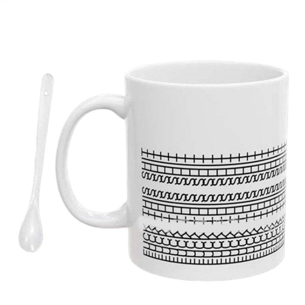 Кружка для кофе 10 унций с ручкой, чашка для чая, оригинальная, безопасная для микроволновой печи, кофейная кружка, керамическая чашка для питья, настольное украшение для воды, молока, чая