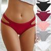 Women Panties Hollow Out Mid Waist Solid Color Stretchy Soft Anti-septic Breathable Seamless Anti-exposure Lady Briefs Female Underpants Underwear