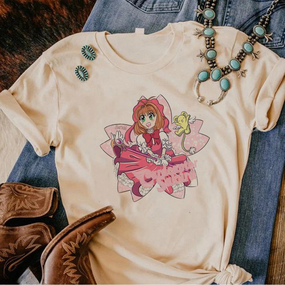 Футболки Cardcaptor Sakura женские дизайнерская футболка женская японская манга одежда y2k