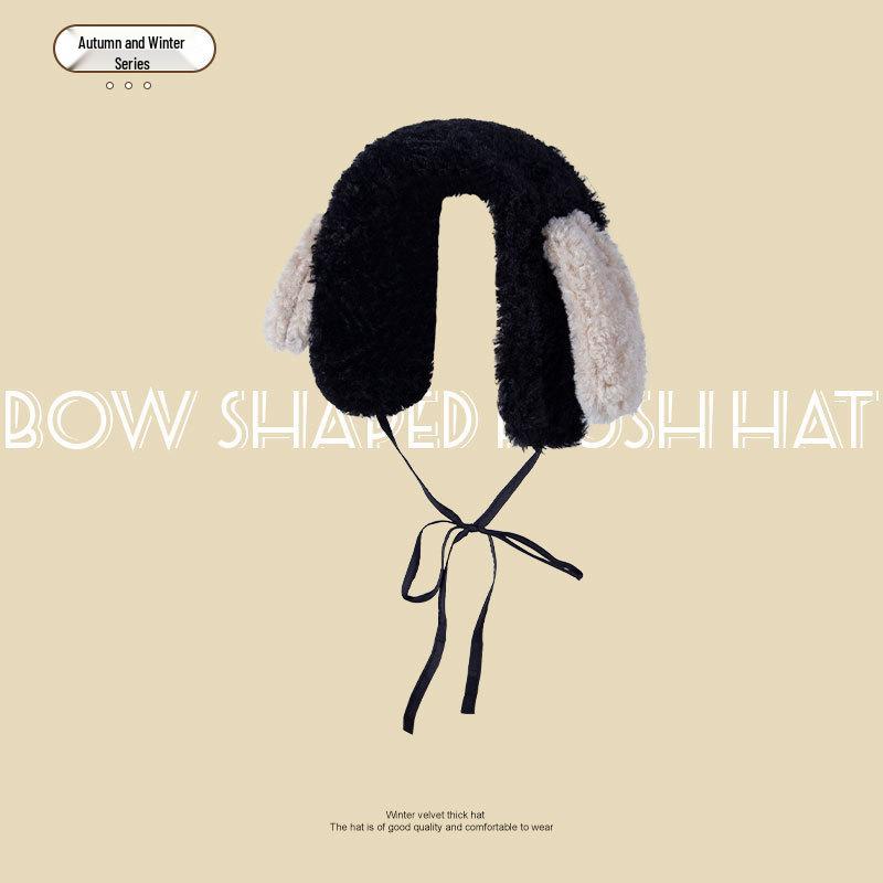 Милые плюшевые наушники в корейском стиле с щенком: Женские зимние ветрозащитные наушники