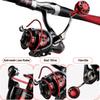 SOUGAYILANG Telescopic Fishing Rod 1.6M Spinning Fishing Pole Fishing Reel Set 5.0:1 Speed Metal Spool Carp Reel Rod Combo