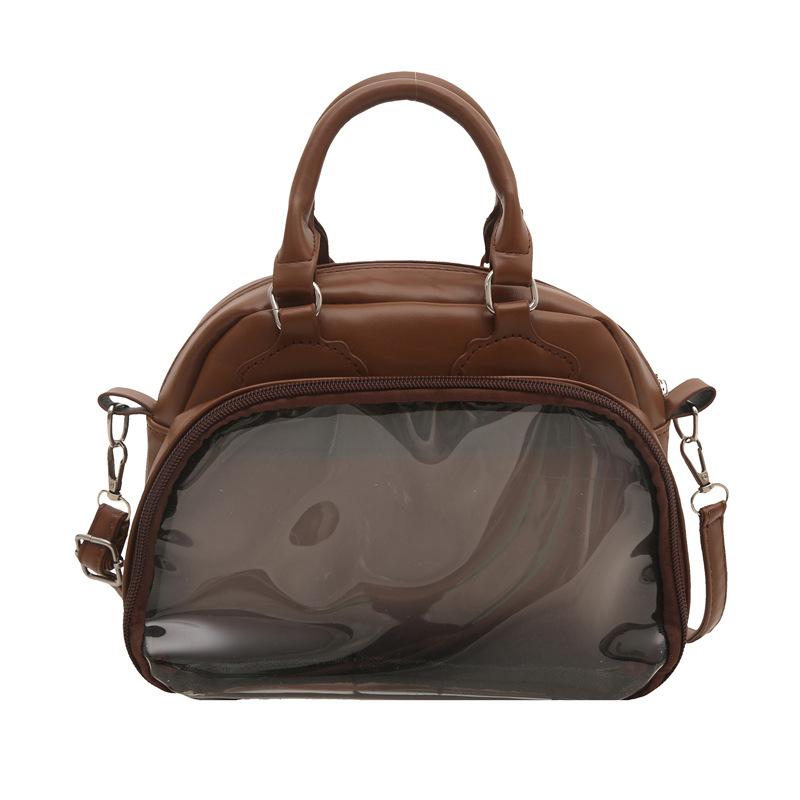 2025 Новая прозрачная сумка Joker, большая вместимость, водонепроницаемая, повседневная сумка через плечо, японская милая двухмерная сумка-мессенджер