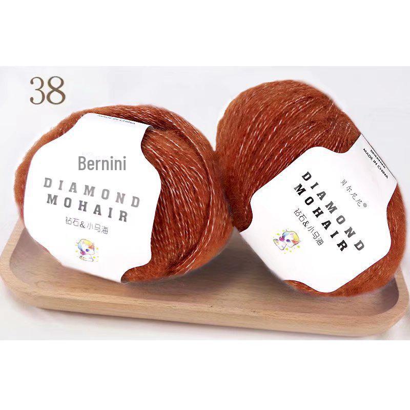 Пряжа Diamond Mohair Fine: Идеально подходит для шарфов, свитеров и вязаных изделий ручной работы.