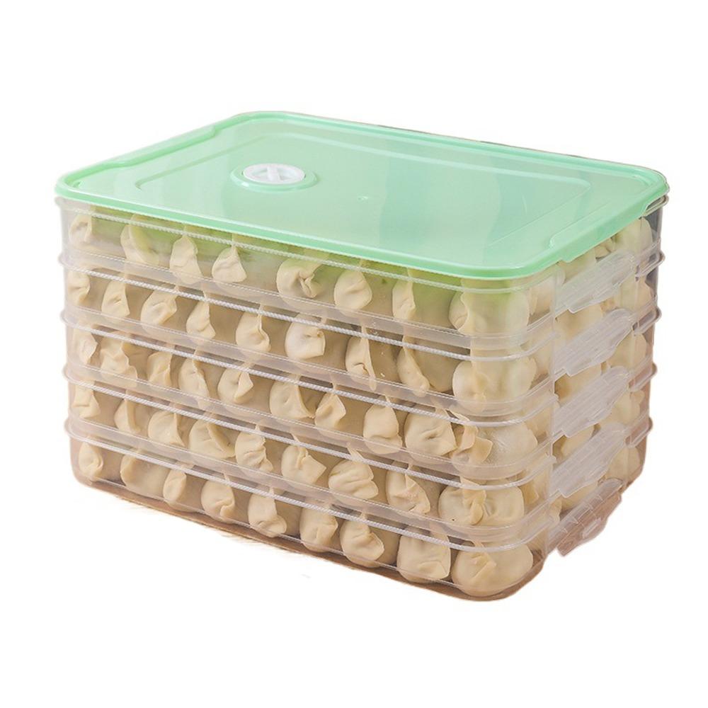 Transparent Dumpling Box Multi-Layer Food Freezer Storage Box Food Egg Frozen Box Refrigerator
