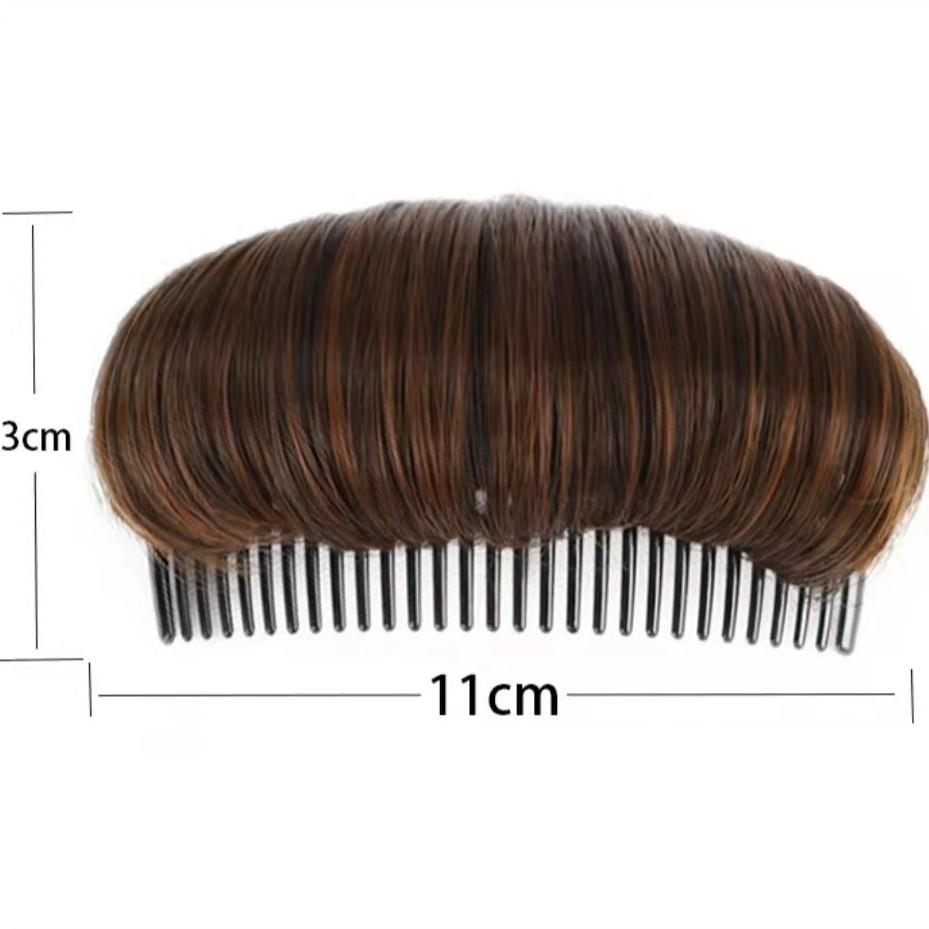 Женская невидимая пушистая подушечка для волос для женской подушки, стабильная, удобная, высокотемпературная волокнистая вставка, расческа, аксессуары для укладки, 1 шт.