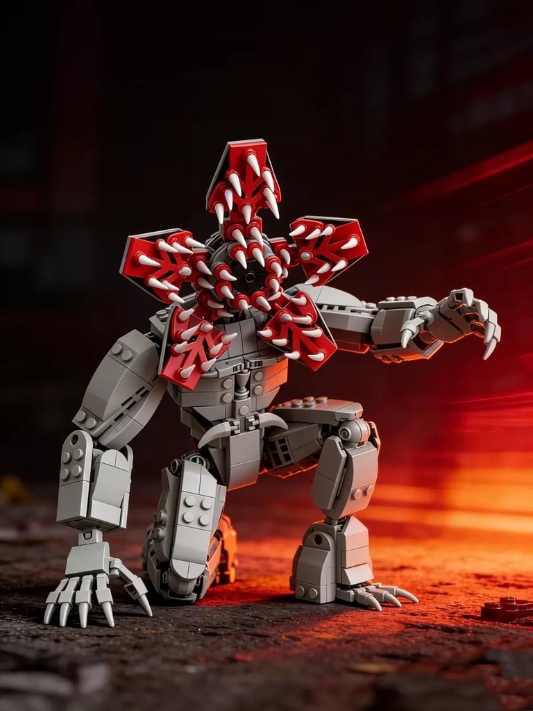 Нетоксичный . Горячий ТВ Хищное Растение Гигантский Дьявол Демогоргон Векна Модель Строительные Блоки Кирпичи Конструкторы Для Детей Хэллоуин Подарки