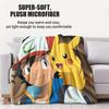 Anime Pokemon Flannel Blanket Cartoon Pikachu Children's Gift Blanket Home Sofa Lunch Break Blankets  Student Throw Blankets