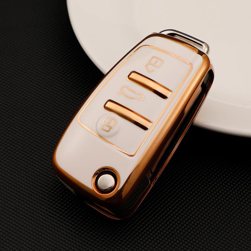 Soft TPU Car Remote Key Cover Case for A3 8P A4 B7 B8 B5 B9 B6 A1 A5 Q7 Q5 A6 4F C6 C5 C7 C4 TT Q3 S3 A7 A8 C4 8N 8V 8L RS3 Keychain Accessories