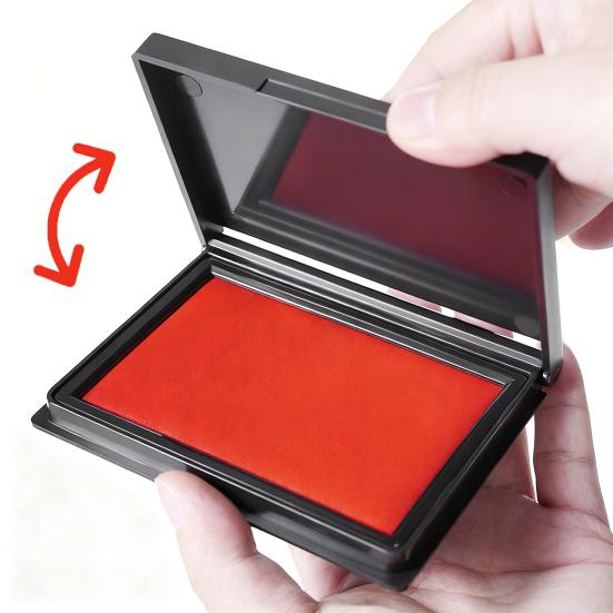 Reusable Stamp Pad Portable Ink Pad with Quick-Drying Ink Works with Rubber Metal And Wood Stamps Felt Pad for Office And Crafting