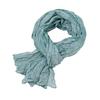 Women Scarf Solid Color Pleated Design Versatile Long Scarf Retro Style Versatile Comfortable Cotton Linen Shawl
