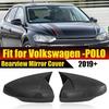 Накладка на боковое зеркало в виде рога из углеродного волокна для Volkswagen VW POLO 2019-2023 BL
