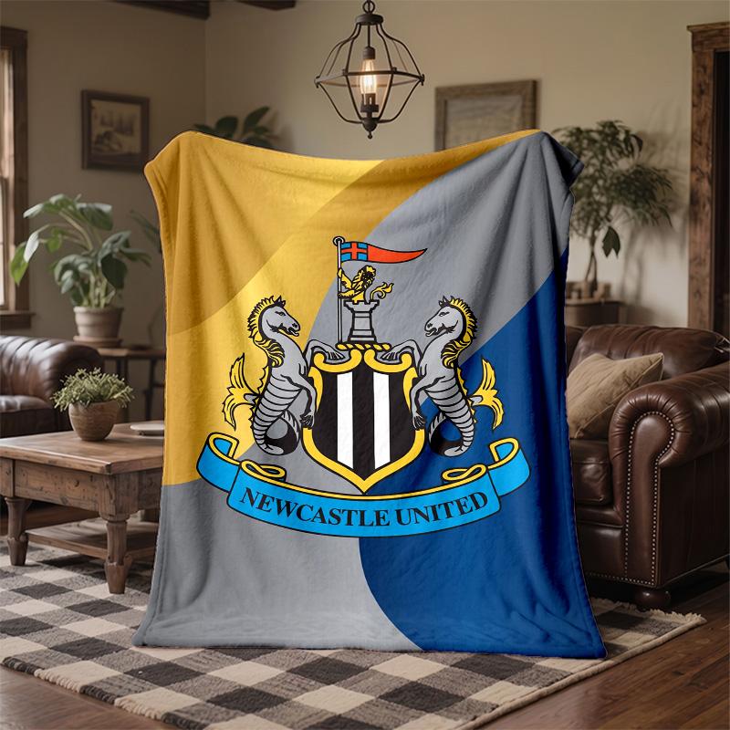 Newcastle United Football Print Flannel Blanket Soft Warm Sofa Bed Throw Blanket For Home Office Bedroom