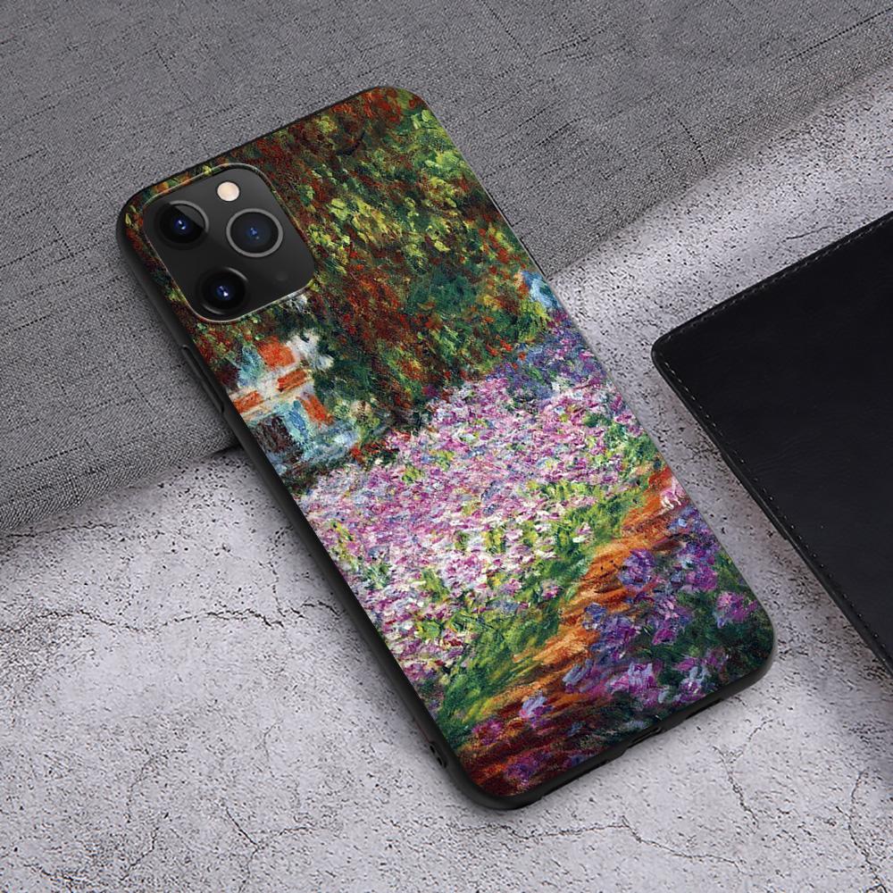 Чехол T40 Claude Monet Garden Lotus для iPhone 13 12 Mini 11 Pro XS Max XR X 8 7 6 6S Plus 5 5S SE 2020