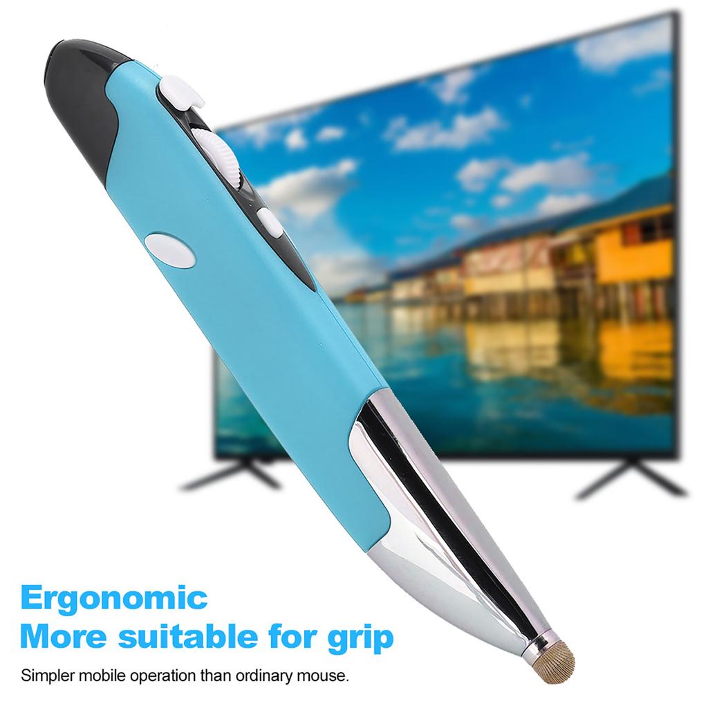 USB Computer PC Accessory Wireless 2.4G Mouse Pen Type Personalized Innovative(Claret PR-06)