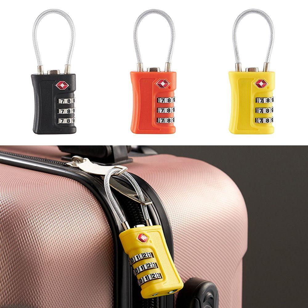 Tool TSA Customs Code Lock Contrast Color Padlock 3 Digit Combination Lock Luggage Password Lock