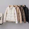 Корейская версия легкой и тонкой пуховой куртки для женщин с ромбом, короткая, 2024 г., новая свободная и тонкая теплая куртка из утиного пуха зарубежного производства