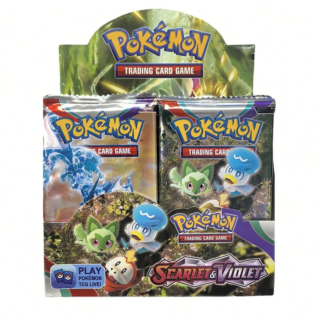 Коробка бустеров Pokémon TCG, Коллекционные карточки для игры Pokémon Trading Card Game, Коллекционные торговые карточки, Scarlet & Violet