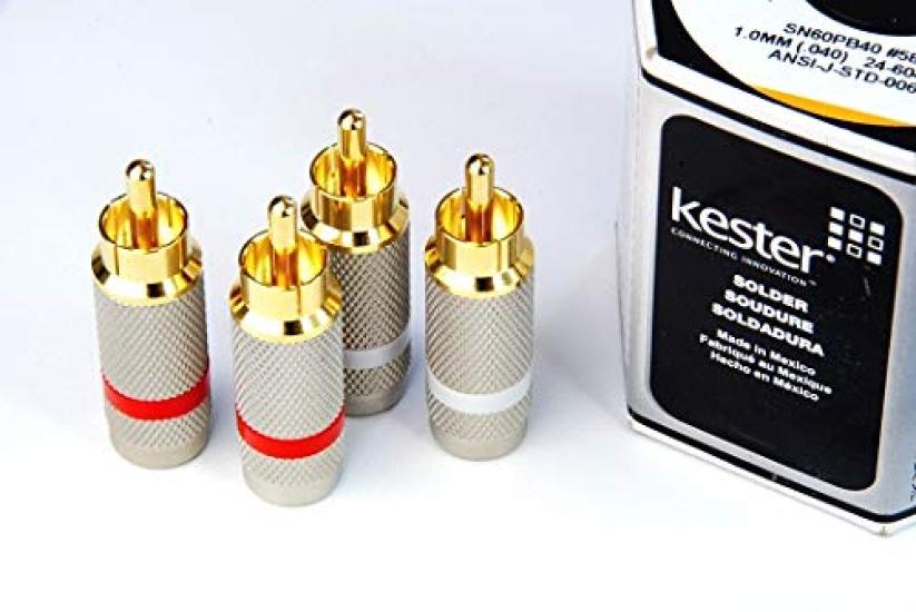 Кабель Canare Blue RCA с вилкой и белым L4E6S-BLUE 1,5 фута (46см) [Красная пара]