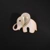 Fashion Cute Shiny Zircon Inserted Small Elephant Brooch Women Men Unisex Pin Animal Clothing Jewelry Birthday Gift