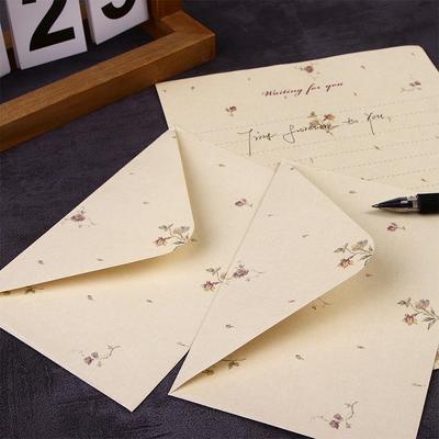 Блокнот для писем Свежий Леттерформ Приглашение на праздник Письменная бумага Конверты Бумага для письма Элегантный Цветочный
