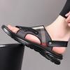 Летняя обувь Мужские модные сандалии Плоские Нескользящие Летние Праздничные Брендовые Мужские Ботинки Черные