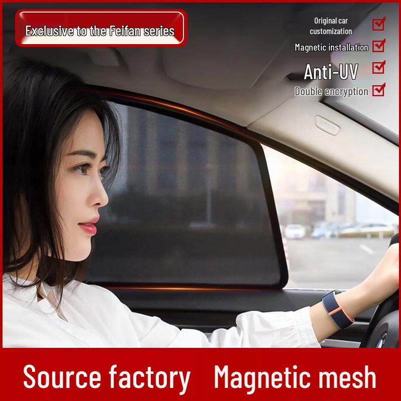 Magnetic Mesh Sunshade for Feifan F7/R7/ER6/MARVEL R - Car Window UV Protection & Heat Insulation