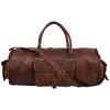 Naturally Tan Leather Duffle Bag Men Overnight Carry-On Travel Luggage Gym