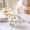 Креативная ручная керамическая кружка, кофейная чашка, симпатичная, в корейском стиле, сшитая вручную, бытовая, красивая, чашка для послеобеденного чая, посуда для напитков, подарки