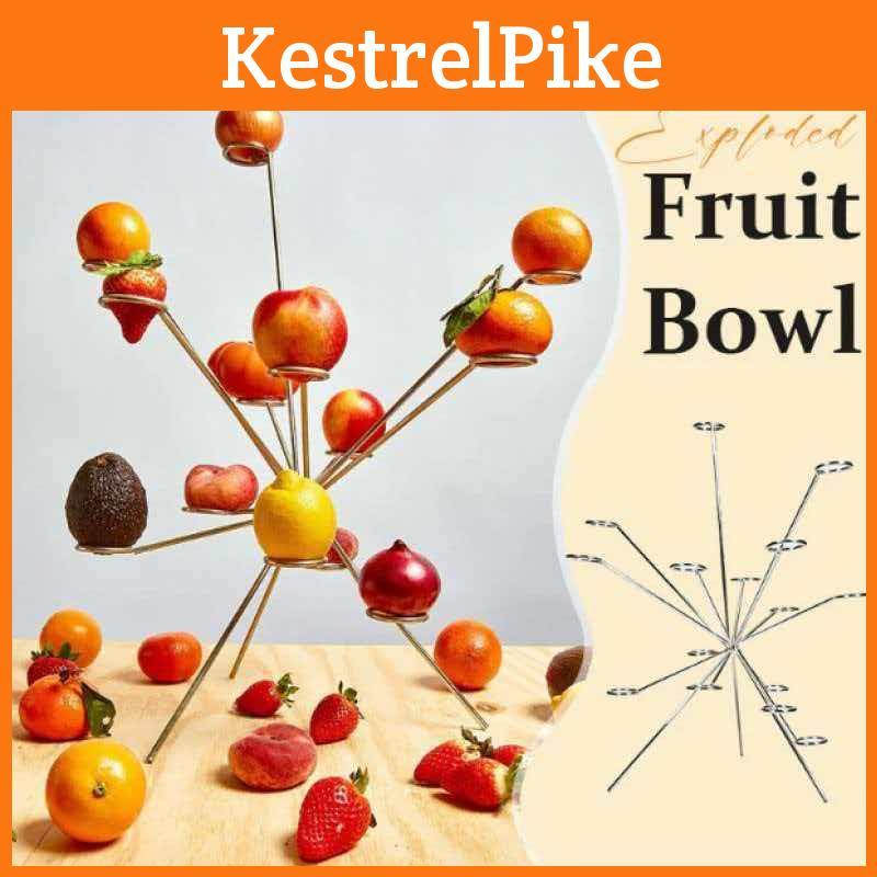 Взрывающаяся фруктовница Металлический геометрический декор для дома, офиса и вечеринки Подарок