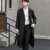 Мужской деловой длинный плащ для высоких мужчин, весенне-осенний двубортный мужской ветровка, пальто
