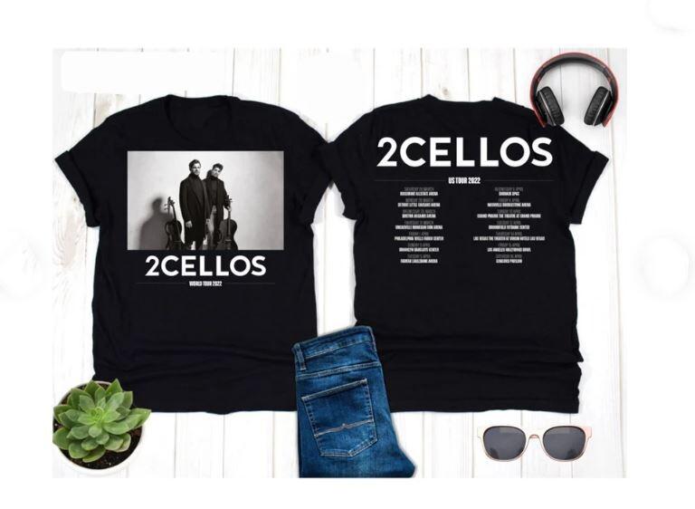 2CELLOS Dedicated US Tour 2022 Double Sided Unisex TShirt Unisex T-Shirt