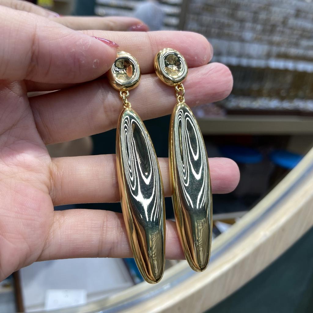 Серьги-челноки из металла Cold Wind, женские, серебряные, 925 пробы, серьги-игл, индивидуальность, преувеличенные, медное покрытие, настоящее золото, украшения для ушей