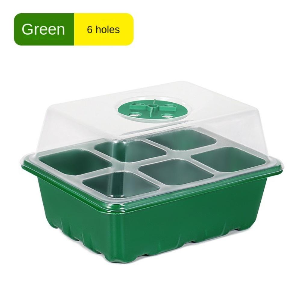 Mini Greenhouse Seed Starter Tray 6/12Grids Plant Starter Kit New Plant Germination Base Garden
