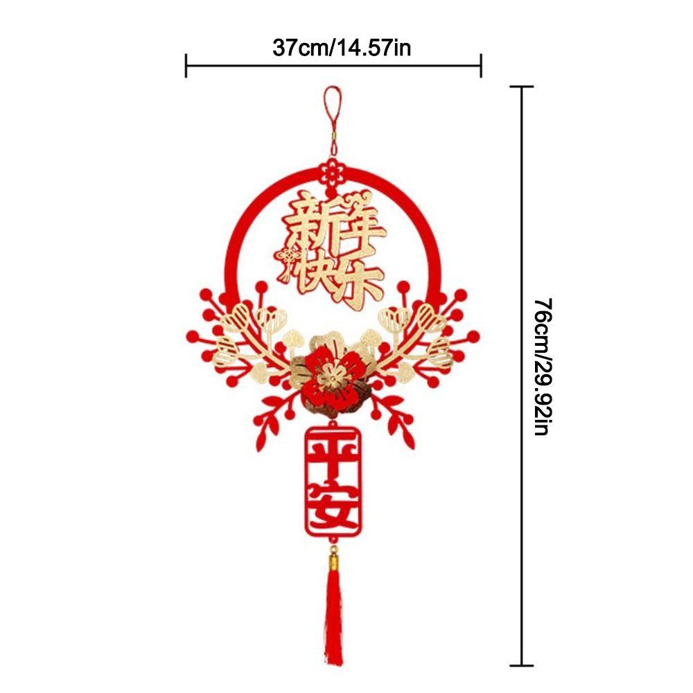 2025 Flocking Cloth Door Stickers Handmade Window Paper-cuts Durable Couplet  New Year Decorations