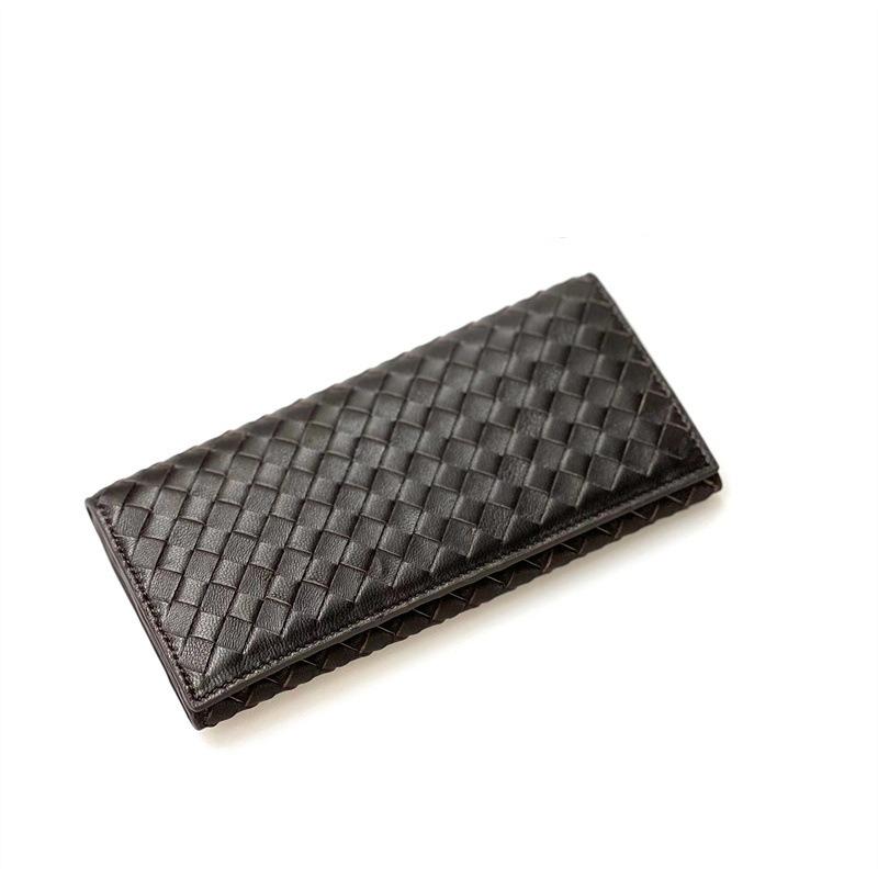 Мужской кошелек, длинный, повседневный, деловой, сумка из овчины, плетеный кошелек для монет, мужской и женский кожаный кошелек с несколькими отделениями