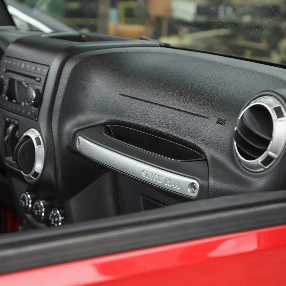 Savadicar GrabTray Passenger Storage Tray Organizer Grab Handle Accessory Box For 2011-2018 Jeep Wrangler JK JKU 2/4 Door, Interior Accessories,