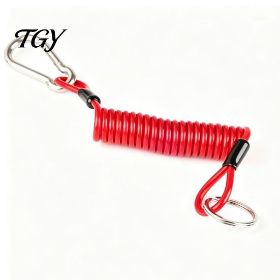 Heavy Duty Towing Cable 4FT/6FT Trailer Boat Breakaway Cable, 4mm Spring Brake Disconnect Wire with Nylon Replacement 1.2m 1.8m Pin, 12V Direct