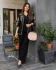 Indian Bollywood Top Pant with Jacket Set Designer Party Wear Kurta Cord Set