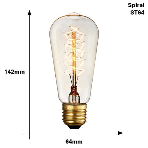 E27 Retro Edison Bulb 220V 40W ST64 G80 G95 G125 Ampoule Vintage Edison Bulb Incandescent Lamp Home Decor Filament Light Bulb