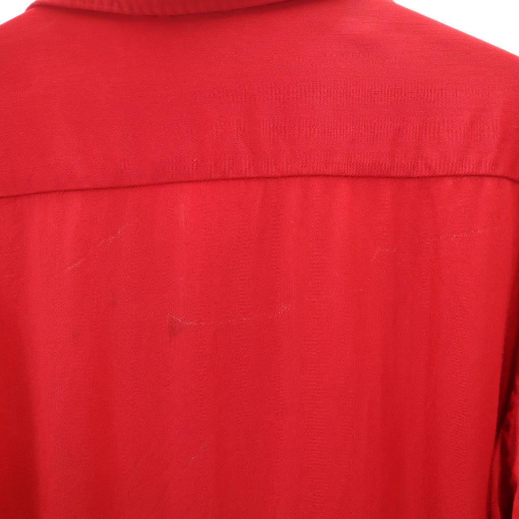 SKIPPER 50-е годы Сделано в США Винтажная рубашка с длинным рукавом и открытым воротником S Красная Мужская Б/У