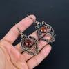 Серьги из сердолика, обернутые медной проволокой 999 пробы, серьги с драгоценными камнями ручной работы ко Дню памяти