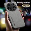 Для Xiaomi 14 Ultra Case Xiaomi Mi 14 Ultra Capas кожаный силиконовый защитный чехол Xiaomi14 Mi 14 Ultra автомобильный магнитный держатель чехол