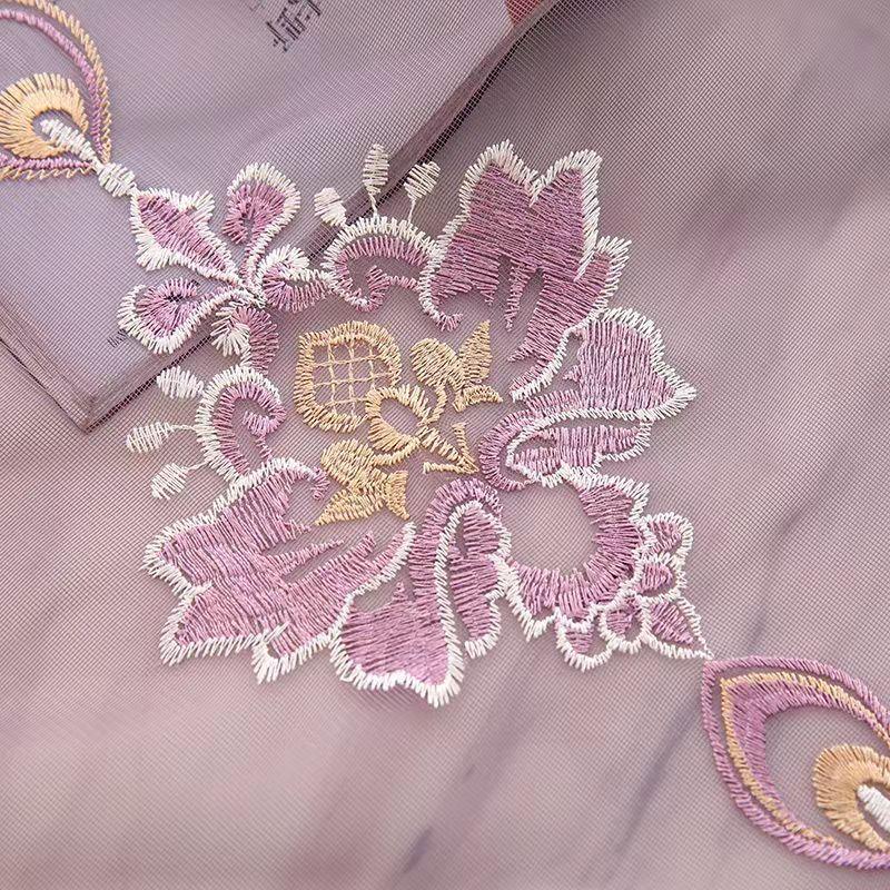 Французские роскошные бархатные тканевые шторы для спальни, тюль с цветочной вышивкой для гостиной, балдахин для виллы, украшение дома на заказ