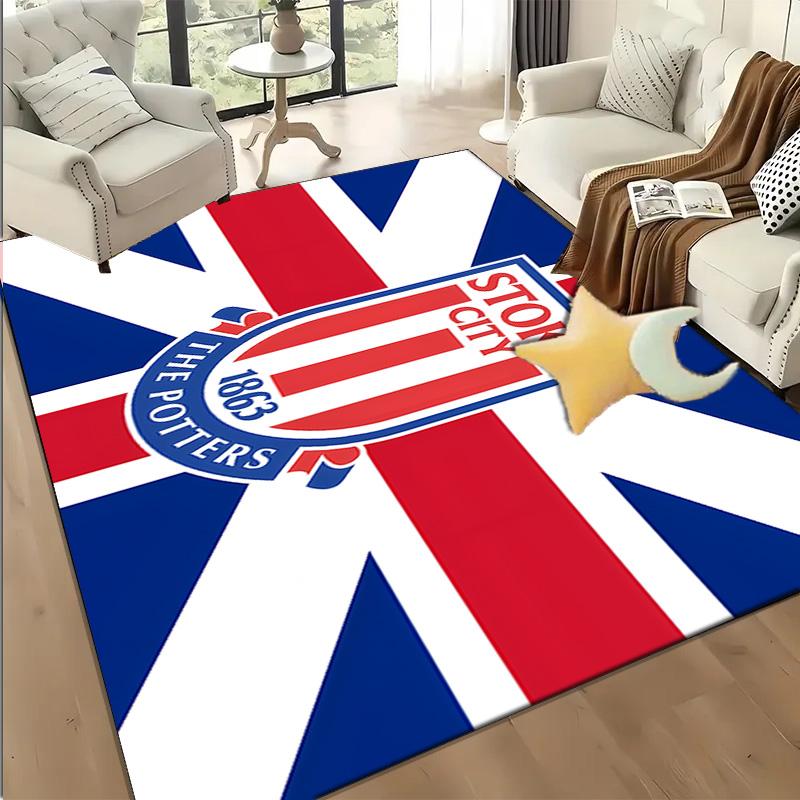 1PC Stoke Football Club Floor Mat for Living Room, Game Rooms, Office, Bedroom, Office Floor Mat Playful Design, Christmas fan gifts