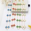 New 10 Flowers Four-Leaf Clover Necklace Light Luxury Fashion Flower Pendant Ladies Collarbone Chain